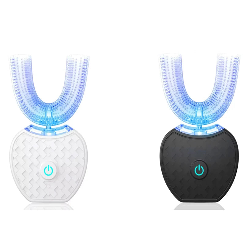 Blanchisseur de dents intelligent automatique à lumière bleue en forme de U